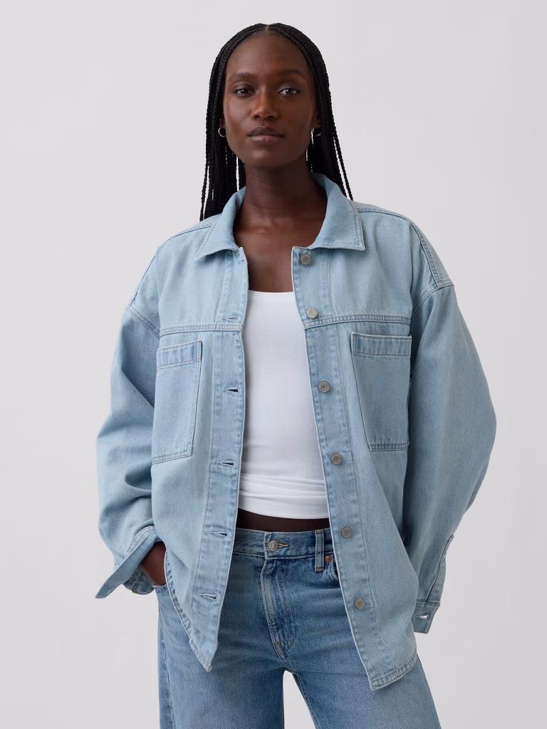 denim shirt jacket for women from gap