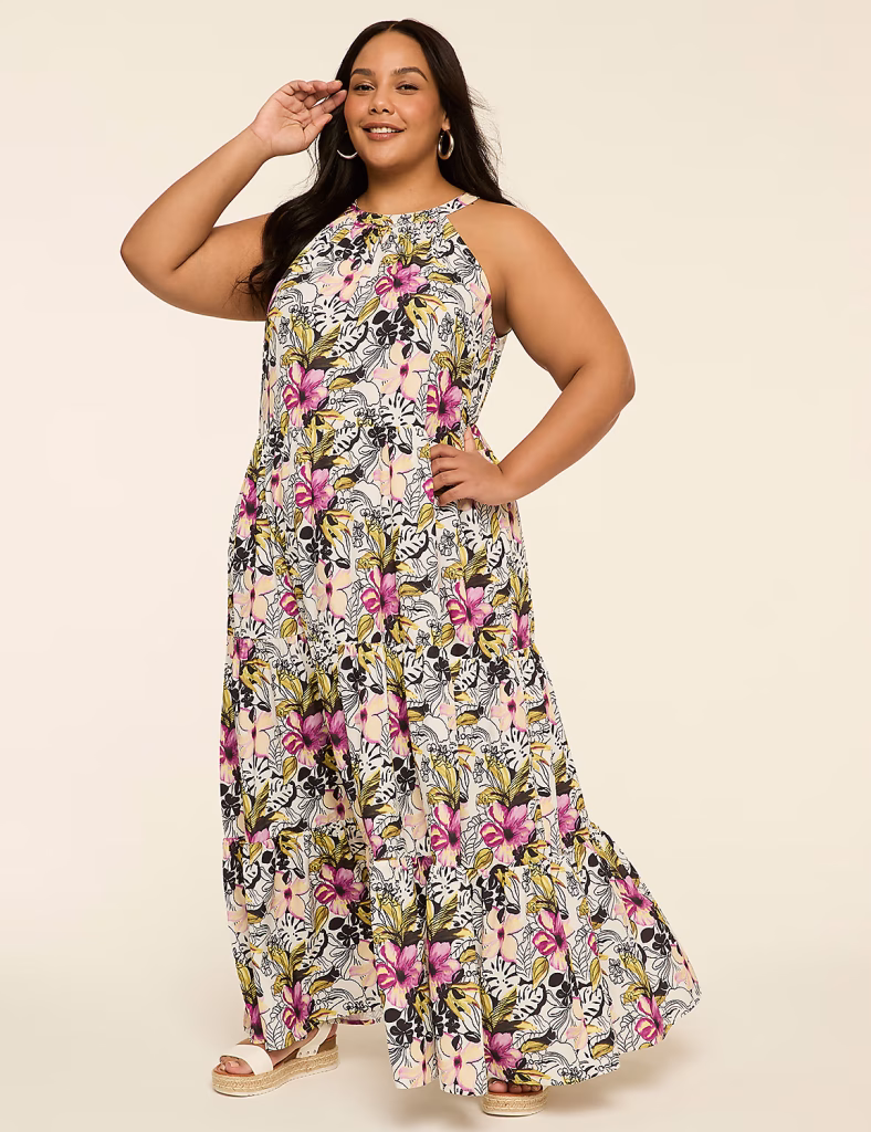 maxi dress, best affordable plus size clothing brand for women 