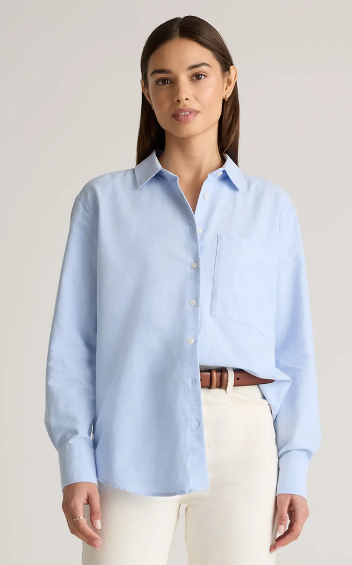 quince best buttin down shirts for women, 100% organic cotton buttin down shirts