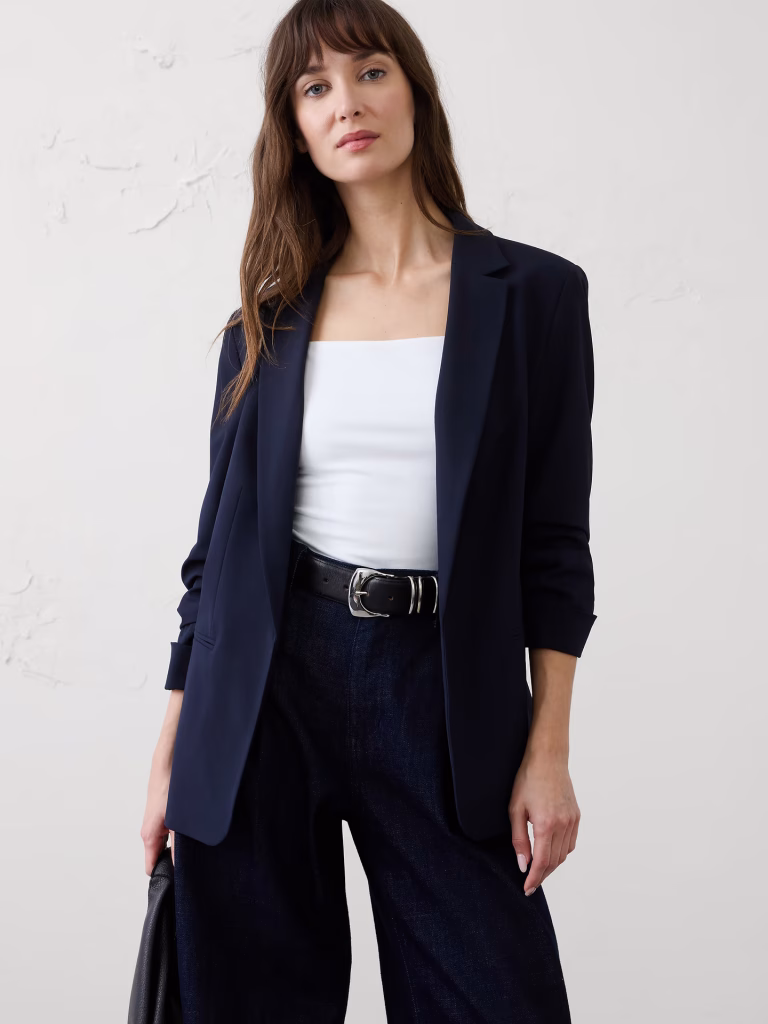 Best Affordable Work wear Brands For Women, banana republic factory blazor for women 