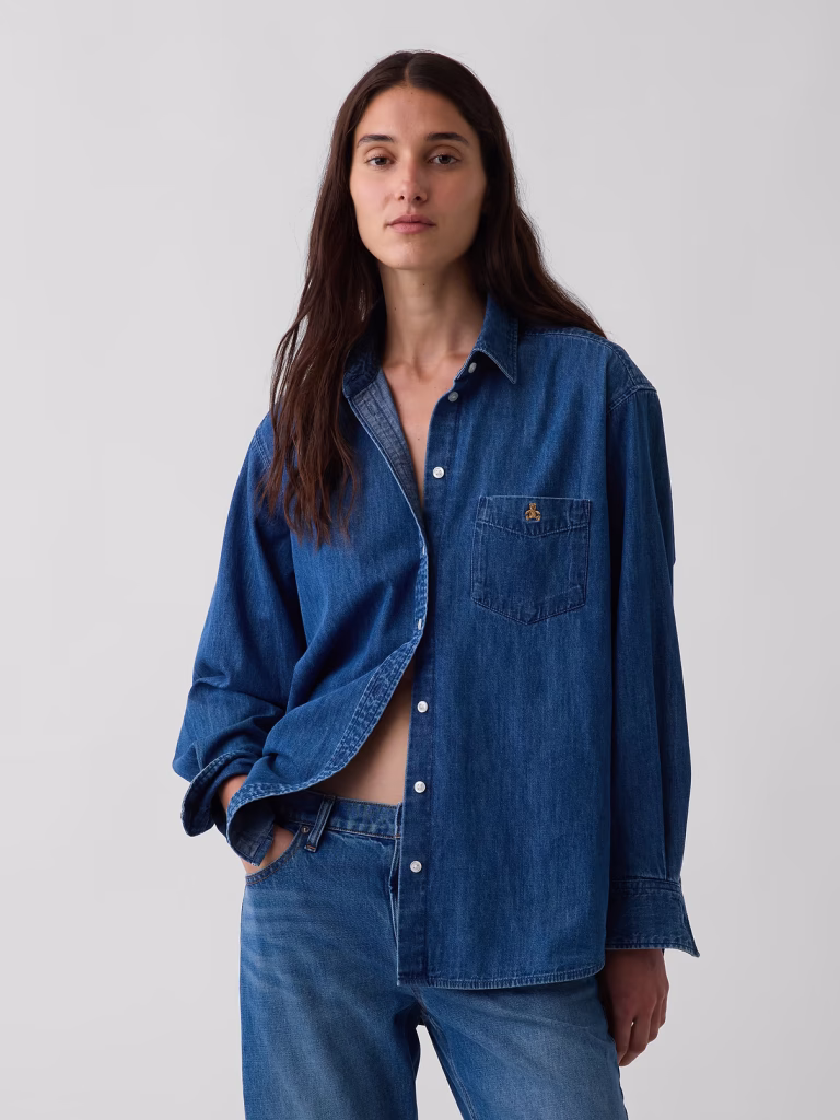 denim button down shirt from gap, best button down shirts for women